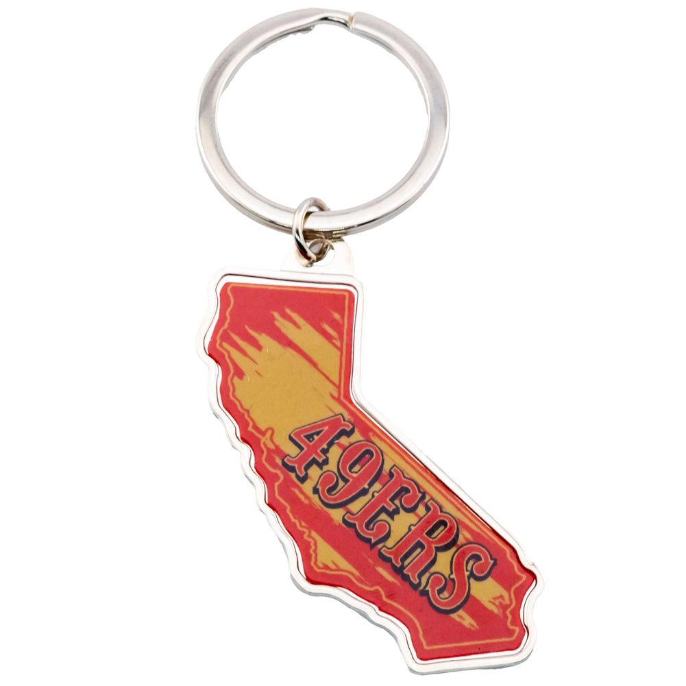 Red-Gold-Silver - Front - San Francisco 49ers State Keyring
