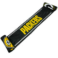 Dark Green-Gold-White - Back - Green Bay Packers Crest Jacquard Winter Scarf
