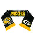 Dark Green-Gold-White - Front - Green Bay Packers Crest Jacquard Winter Scarf