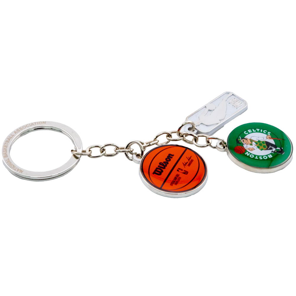 Green-Orange-Silver - Back - Boston Celtics Charm Keyring