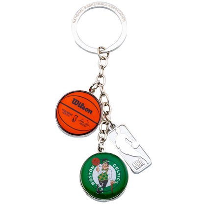 Green-Orange-Silver - Front - Boston Celtics Charm Keyring