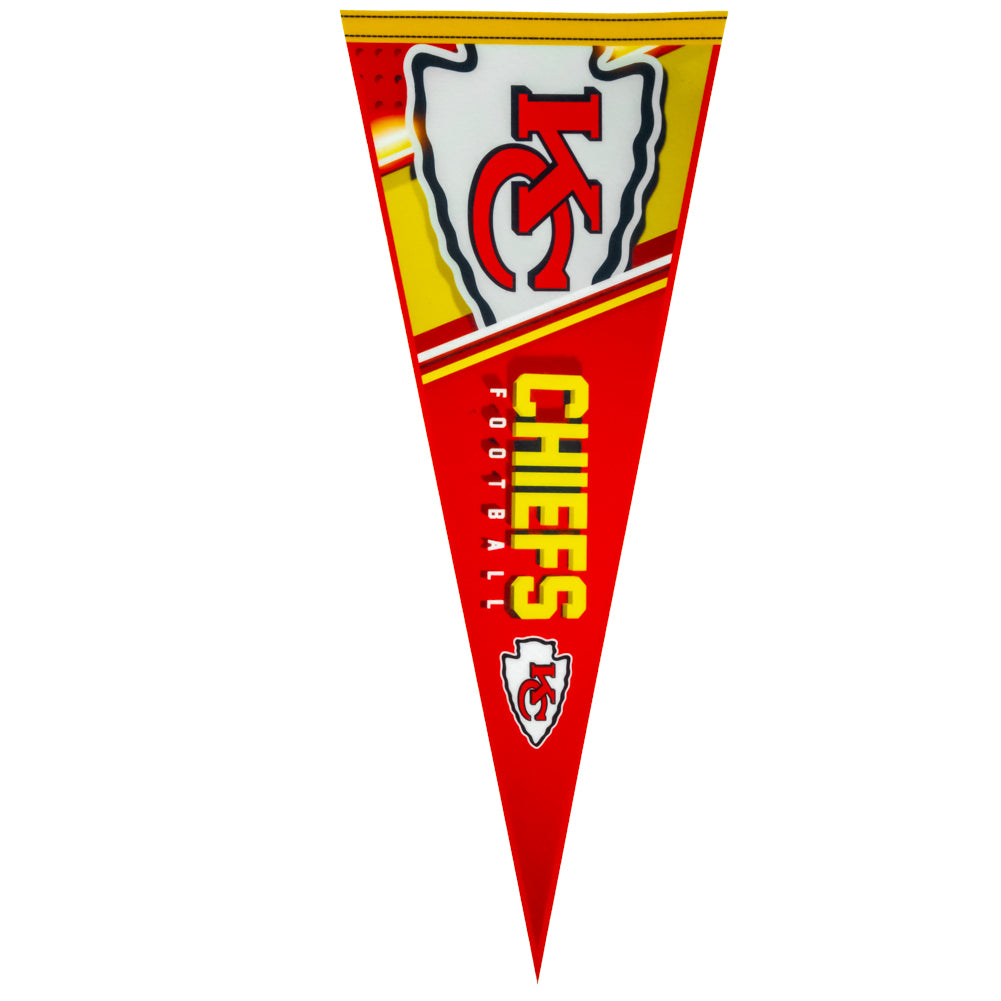 Red-Yellow-White - Side - Kansas City Chiefs Classic Felt Pennant