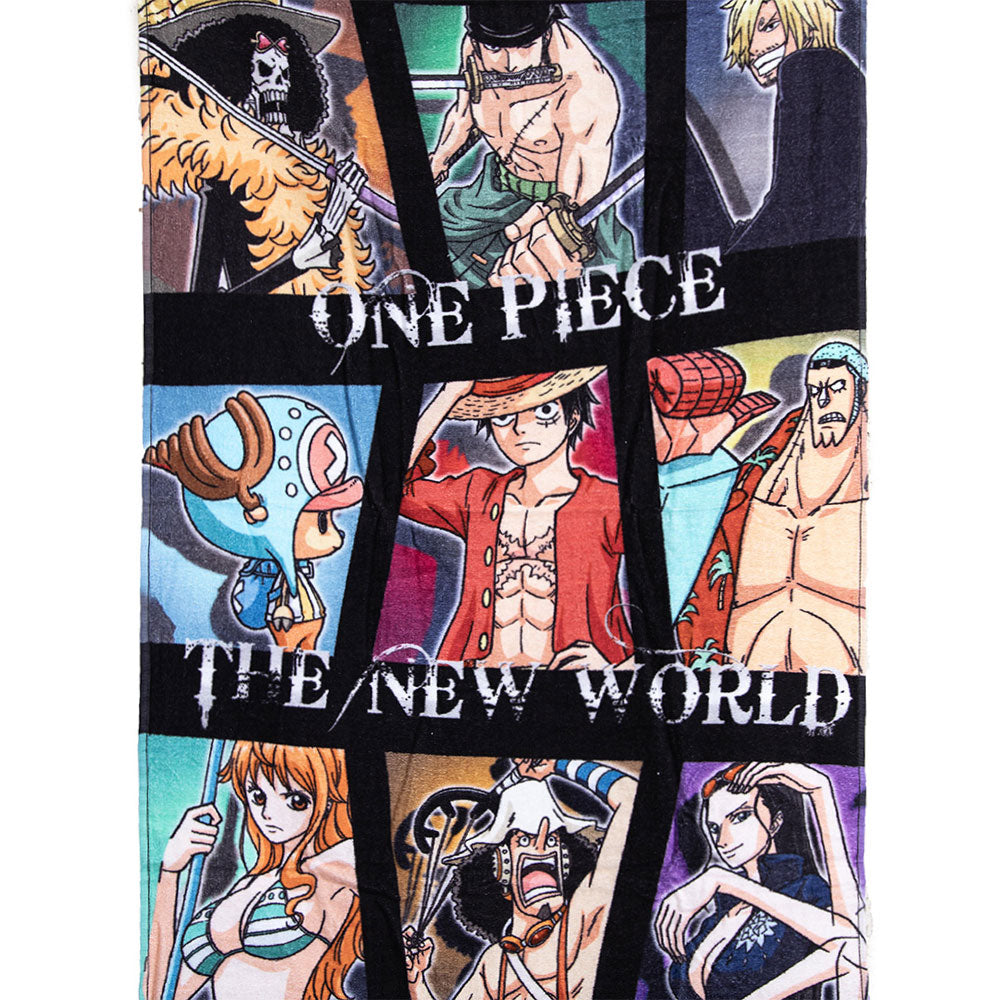 Multicoloured - Back - One Piece Characters Towel