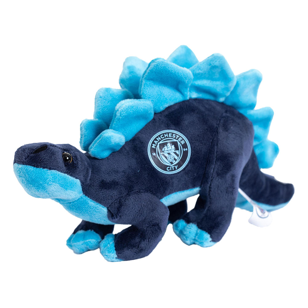 Navy-Sky Blue - Front - Manchester City FC Stegosaurus Plush Toy