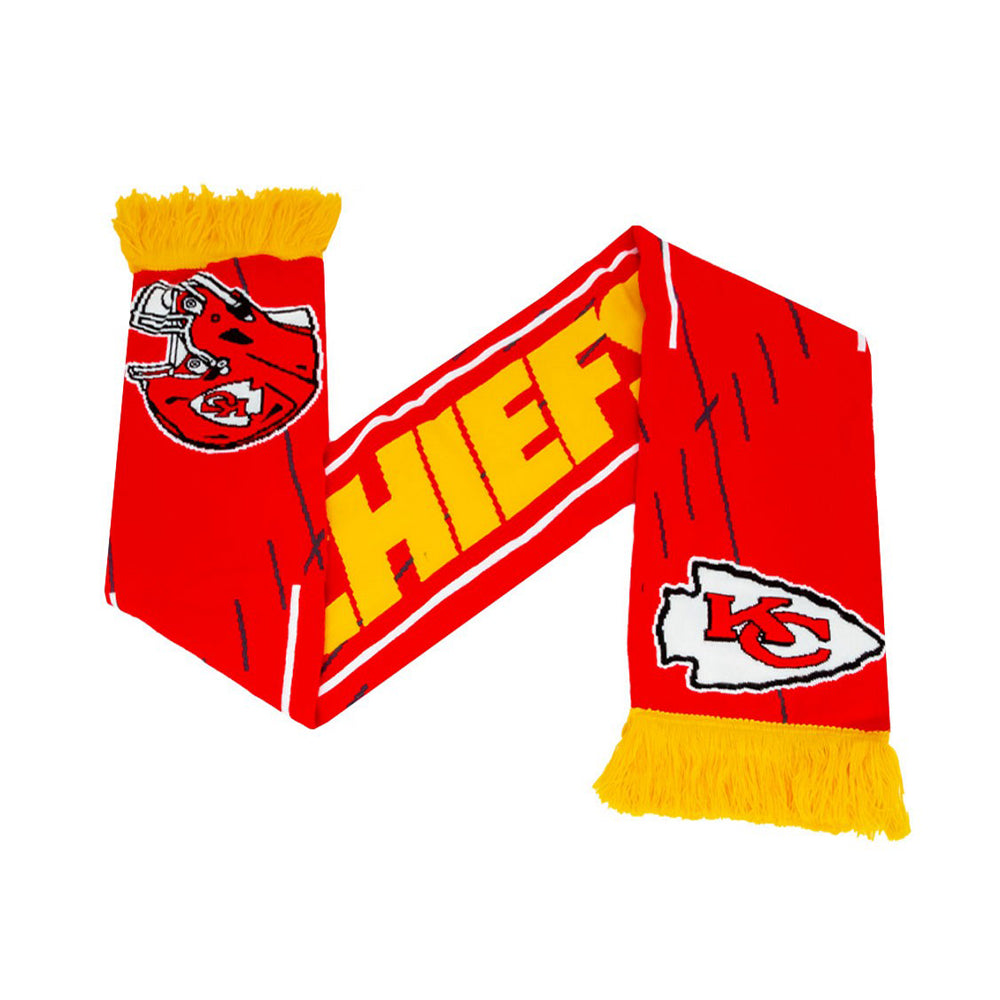 Red-Gold-White - Back - Kansas City Chiefs Jacquard Winter Scarf