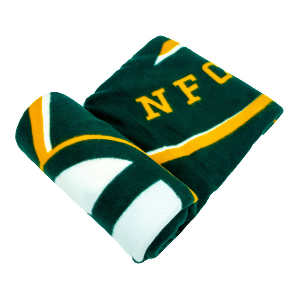 Dark Green-Gold-White - Back - Green Bay Packers Fleece Crest Throw