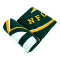 Dark Green-Gold-White - Back - Green Bay Packers Fleece Crest Throw