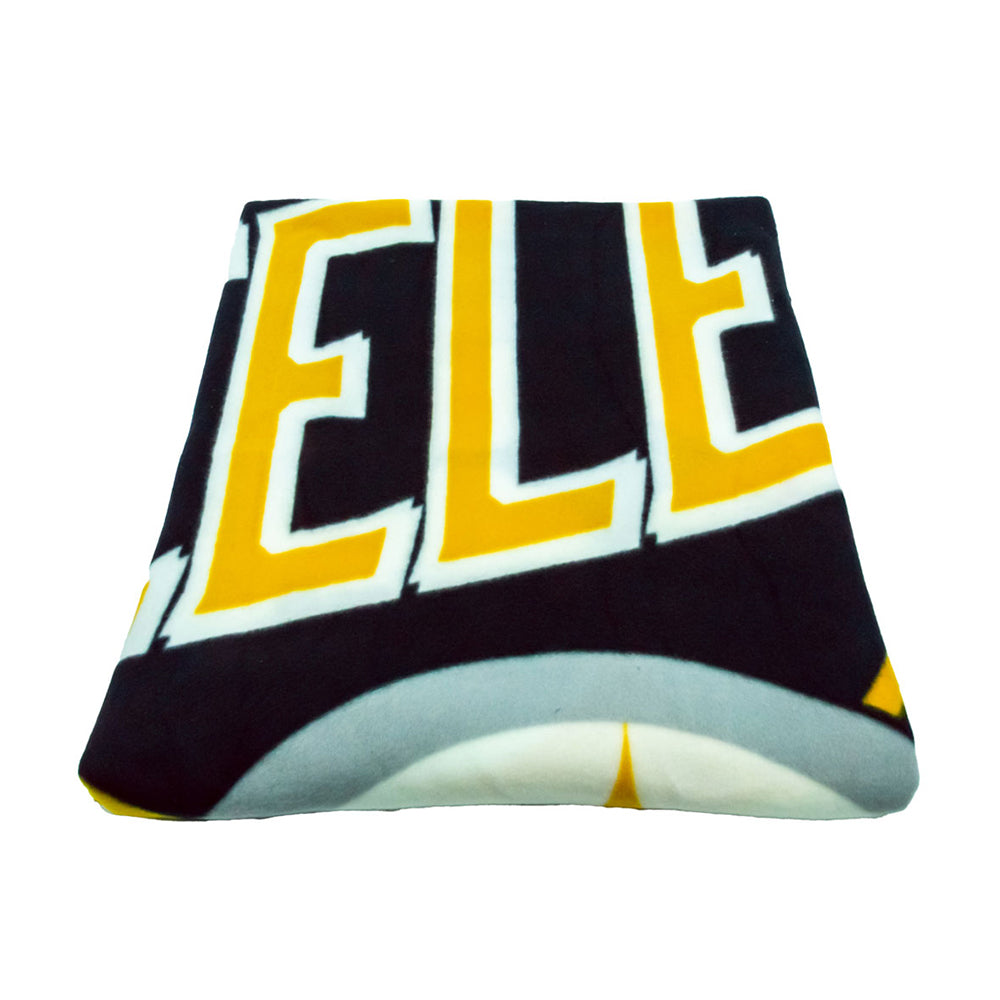 Black-Yellow-White - Side - Pittsburgh Steelers Fleece Throw
