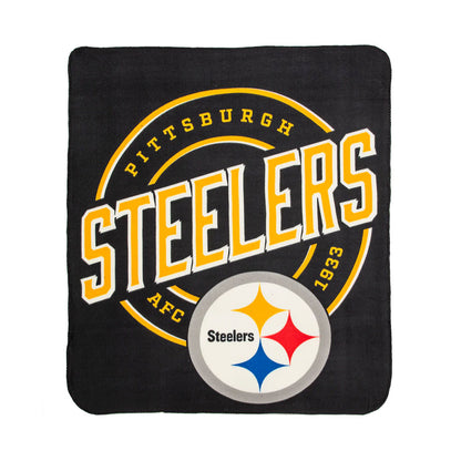 Black-Yellow-White - Front - Pittsburgh Steelers Fleece Throw