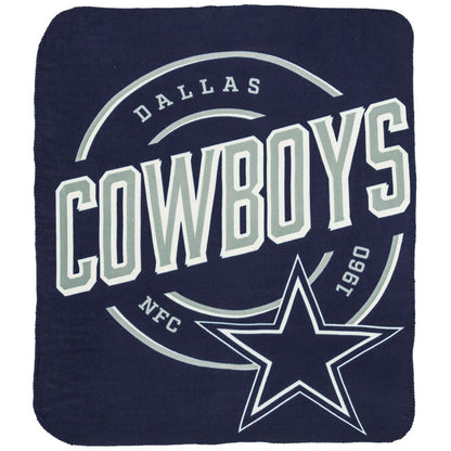 Blue-Grey - Front - Dallas Cowboys Fleece Throw