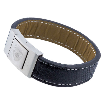 Blue - Front - Arsenal FC Leather Stitched Bracelet