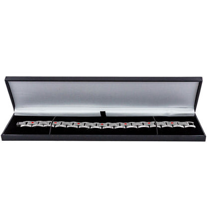 Silver-Red - Side - Liverpool FC Faux Gemstone Bracelet