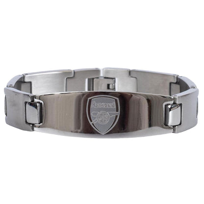 Silver - Front - Arsenal FC Oval Plate Bracelet