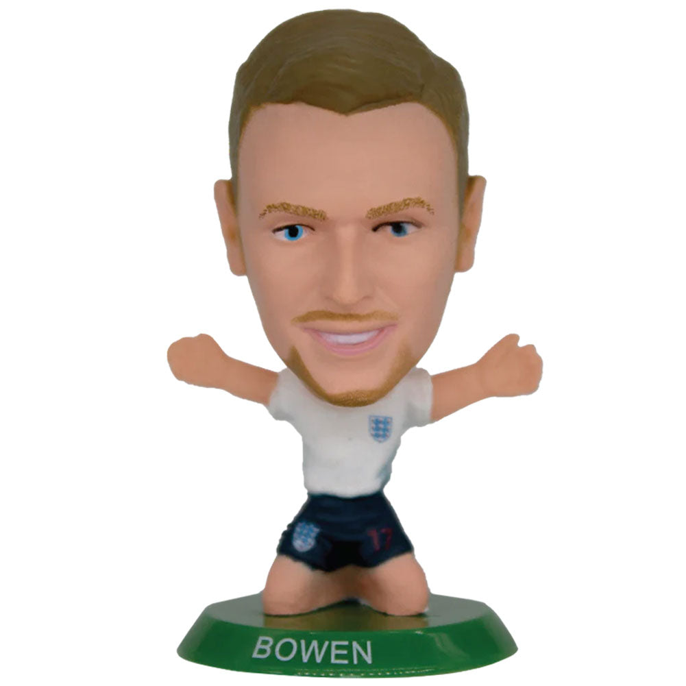 White-Dark Blue - Front - England FA Bowen SoccerStarz Football Figurine