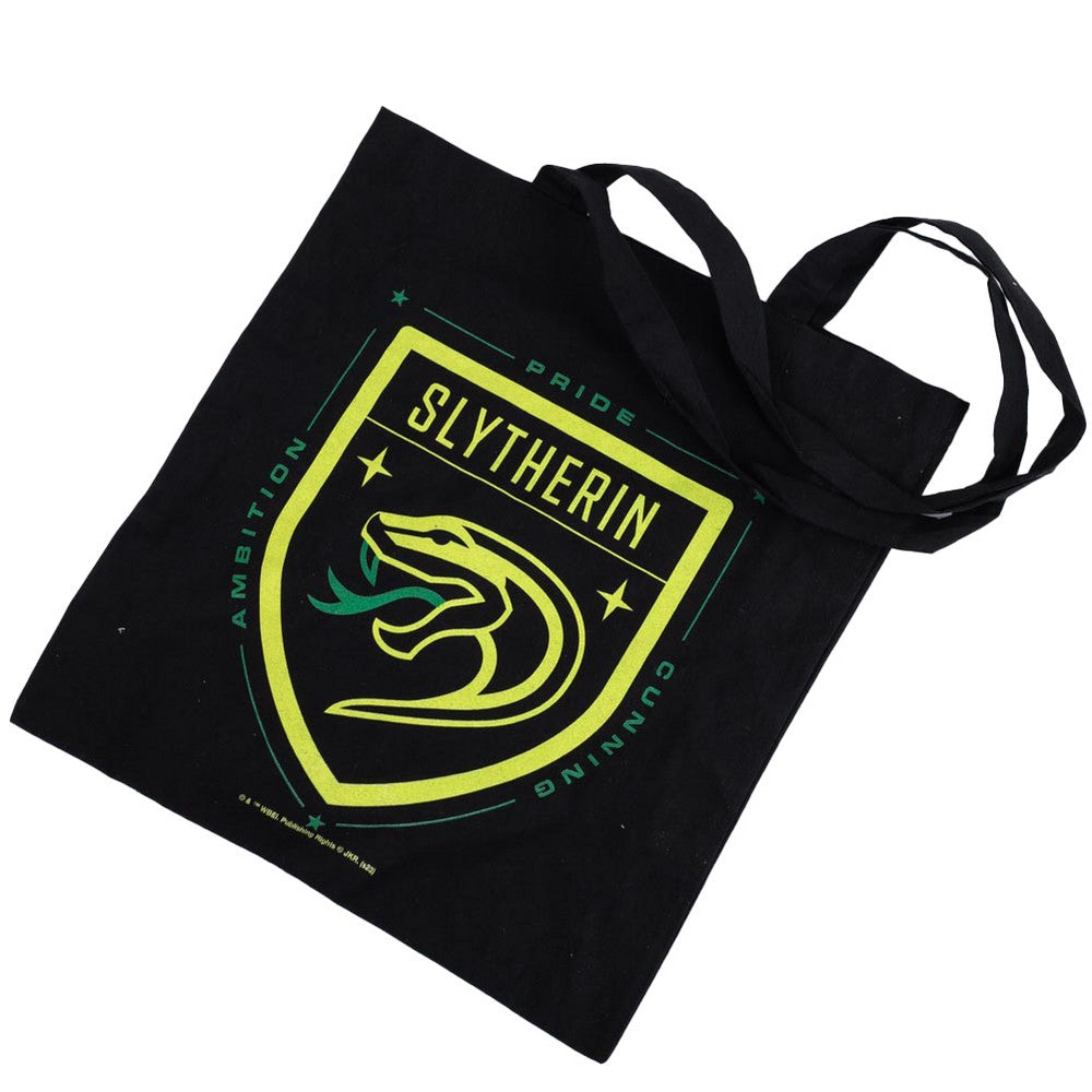 Black-Green - Back - Harry Potter Slytherin Canvas Tote Bag