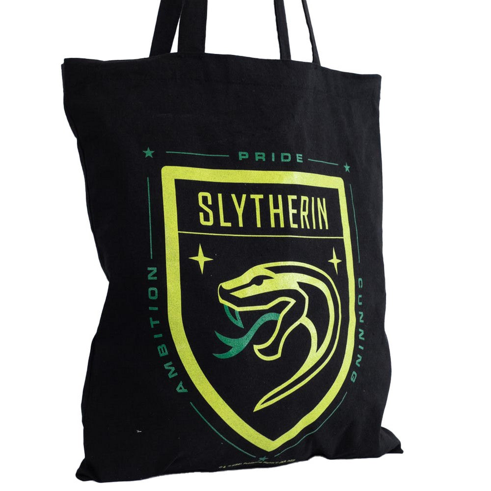 Black-Green - Side - Harry Potter Slytherin Canvas Tote Bag