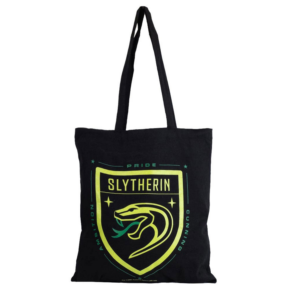 Black-Green - Front - Harry Potter Slytherin Canvas Tote Bag