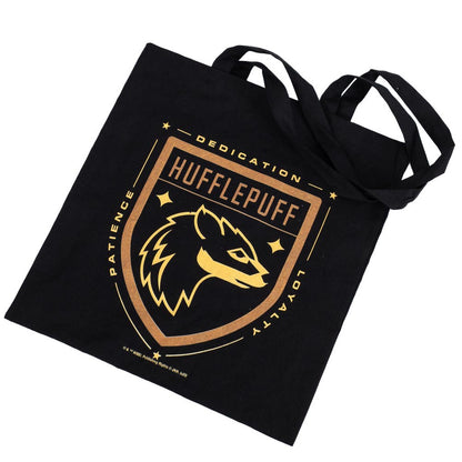 Black-Yellow - Back - Harry Potter Hufflepuff Canvas Tote Bag