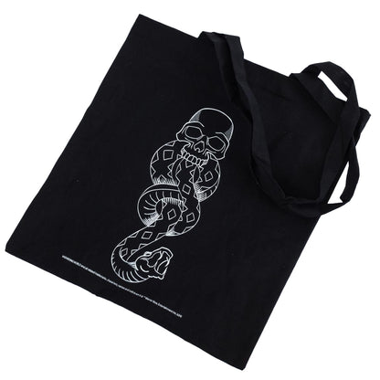 Black-White - Back - Harry Potter Dark Mark Canvas Tote Bag