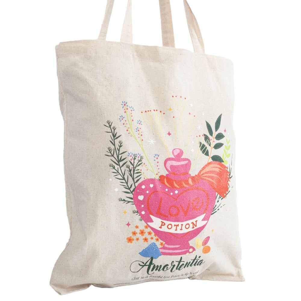 Cream-Pink - Back - Harry Potter Love Potion Canvas Tote Bag