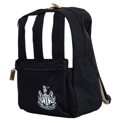 Black-White - Side - Newcastle United FC Childrens-Kids Stripe Backpack