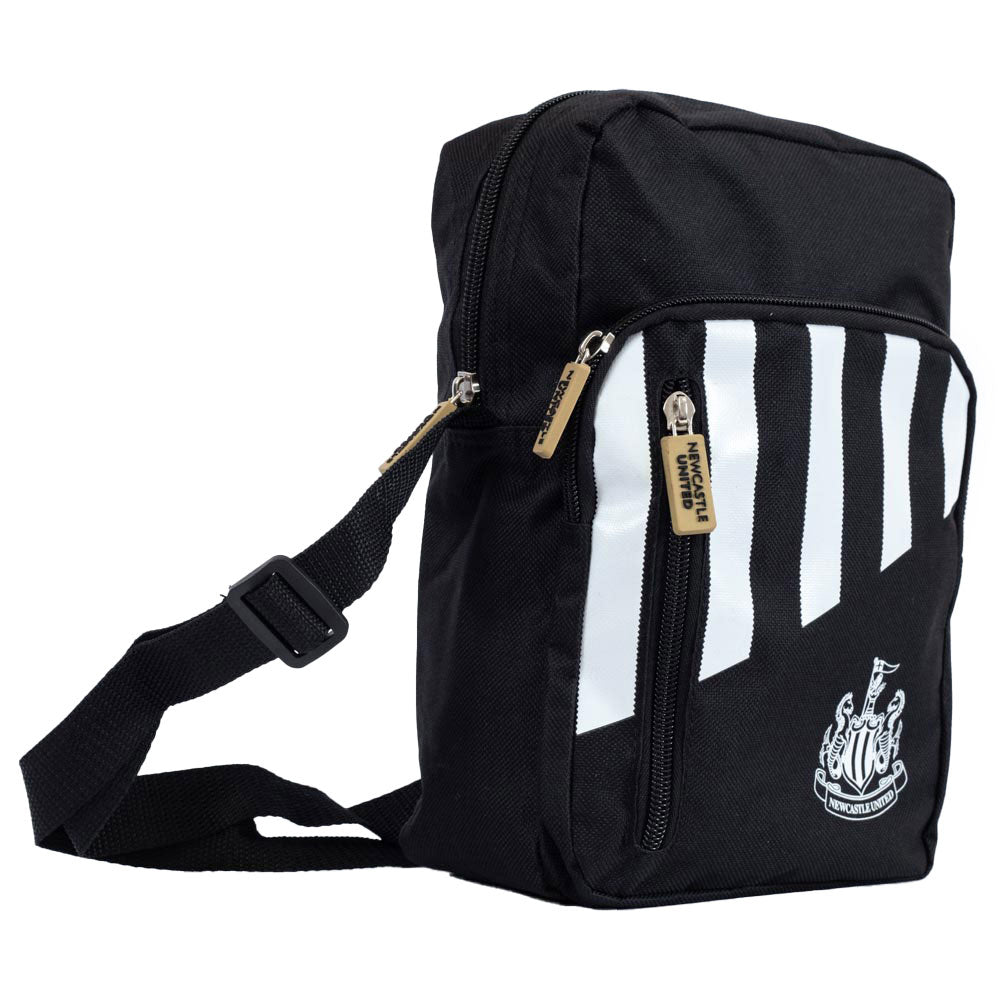 Black-White - Side - Newcastle United FC Stripe Shoulder Bag