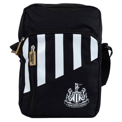 Black-White - Front - Newcastle United FC Stripe Shoulder Bag