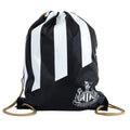 Black-White - Front - Newcastle United FC Stripe Gym Drawstring Bag