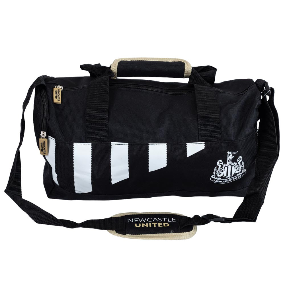 Black-White - Front - Newcastle United FC Stripe Duffle Bag