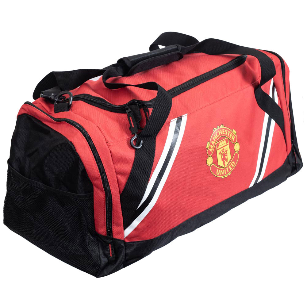 Red-Black - Back - Manchester United FC Core Stripe Holdall