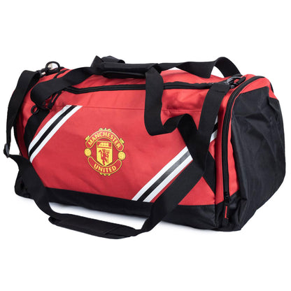 Red-Black - Side - Manchester United FC Core Stripe Holdall