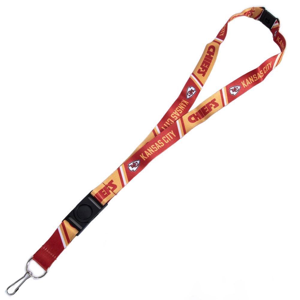 White-Red-Gold - Back - Kansas City Chiefs Lanyard