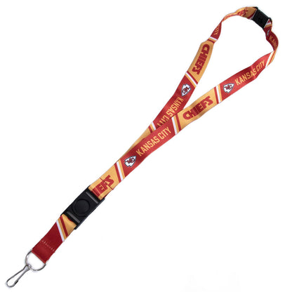 White-Red-Gold - Back - Kansas City Chiefs Lanyard