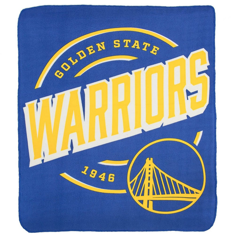 Royal Blue-Yellow - Front - Golden State Warriors Fleece Blanket
