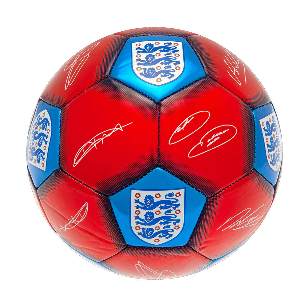 Red-Blue-White - Back - England FA Signature Metallic Training Ball