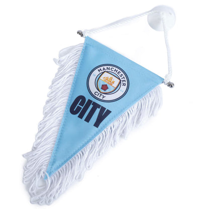 Sky Blue-White - Side - Manchester City FC Triangle Pennant