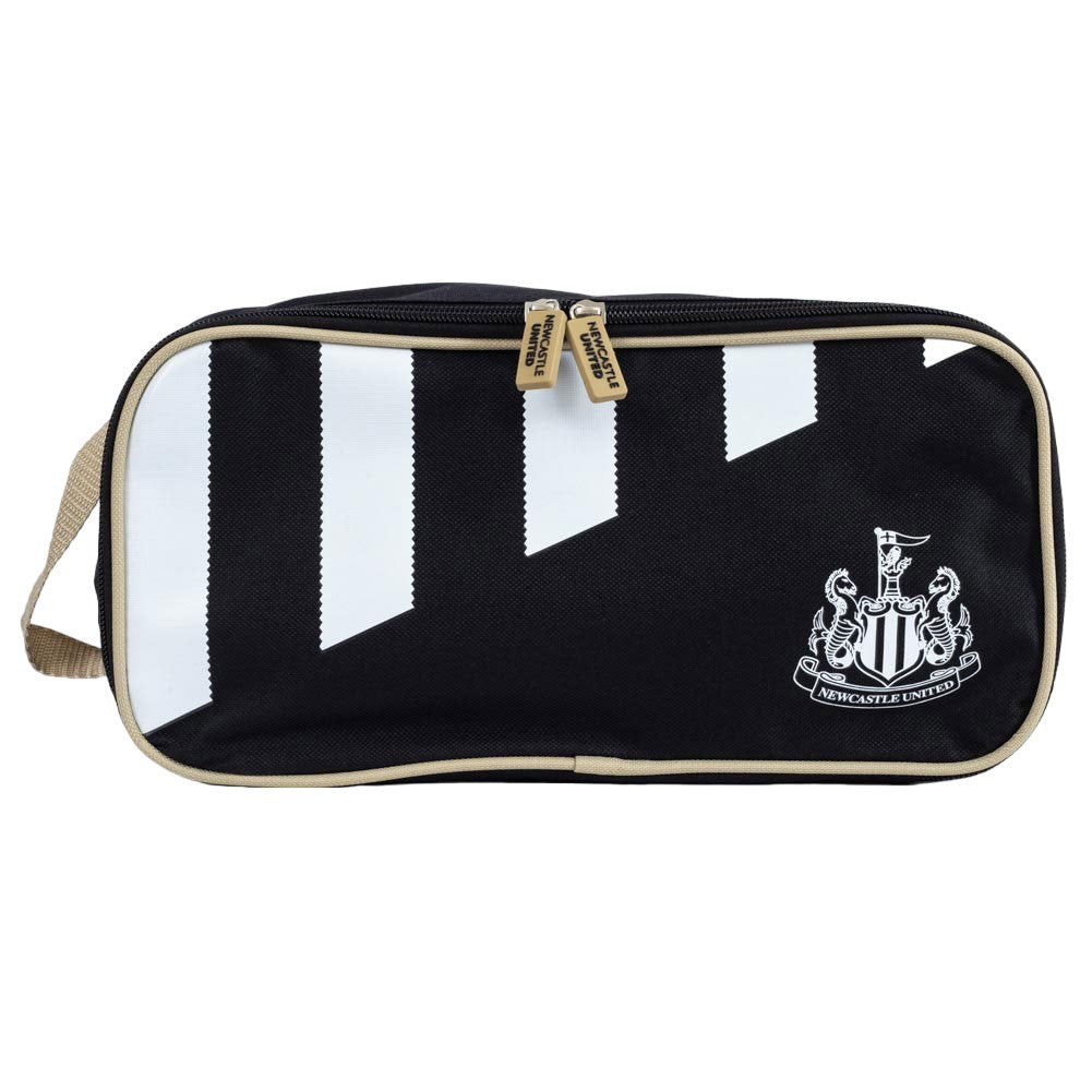 Black-White - Front - Newcastle United FC Stripe Boot Bag