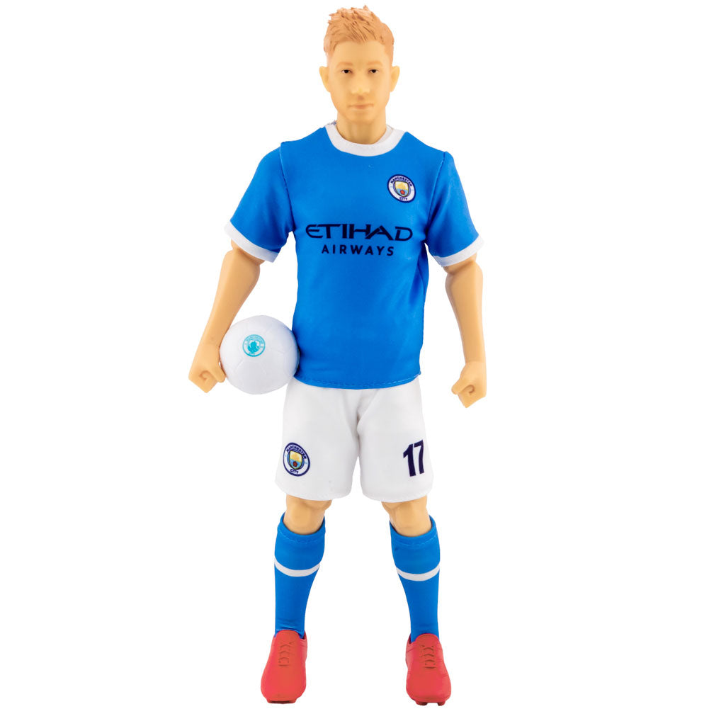 Blue-White - Front - Manchester City FC Kevin De Bruyne Action Figure