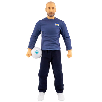 Blue-Dark Navy - Front - Manchester City FC Pep Guardiola Action Figure