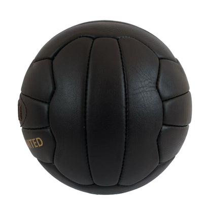 Black-Gold - Side - Newcastle United FC Heritage Retro Leather Mini Football