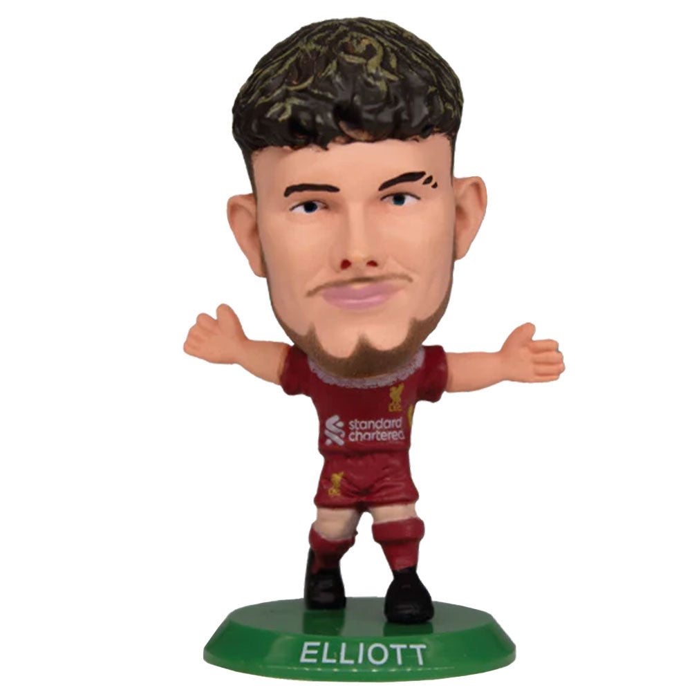 Red-Green-Gold - Front - Liverpool FC Harvey Elliott 2025 SoccerStarz Football Figurine