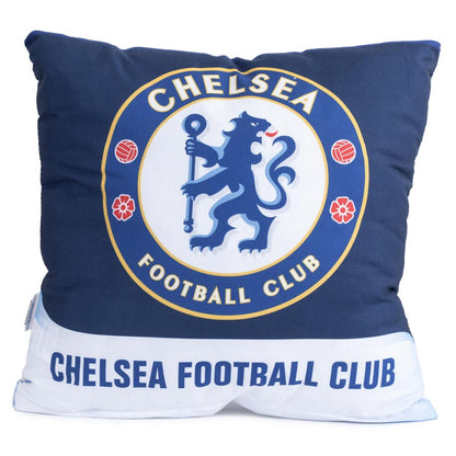 Blue-White - Front - Chelsea FC Text Filled Cushion