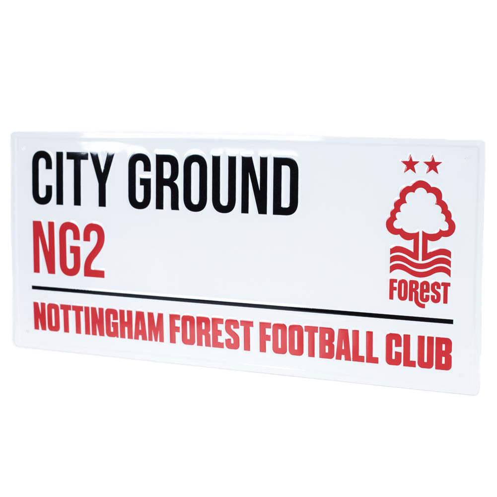 White-Red-Black - Side - Nottingham Forest FC City Ground Street Sign