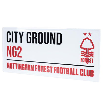 White-Red-Black - Side - Nottingham Forest FC City Ground Street Sign