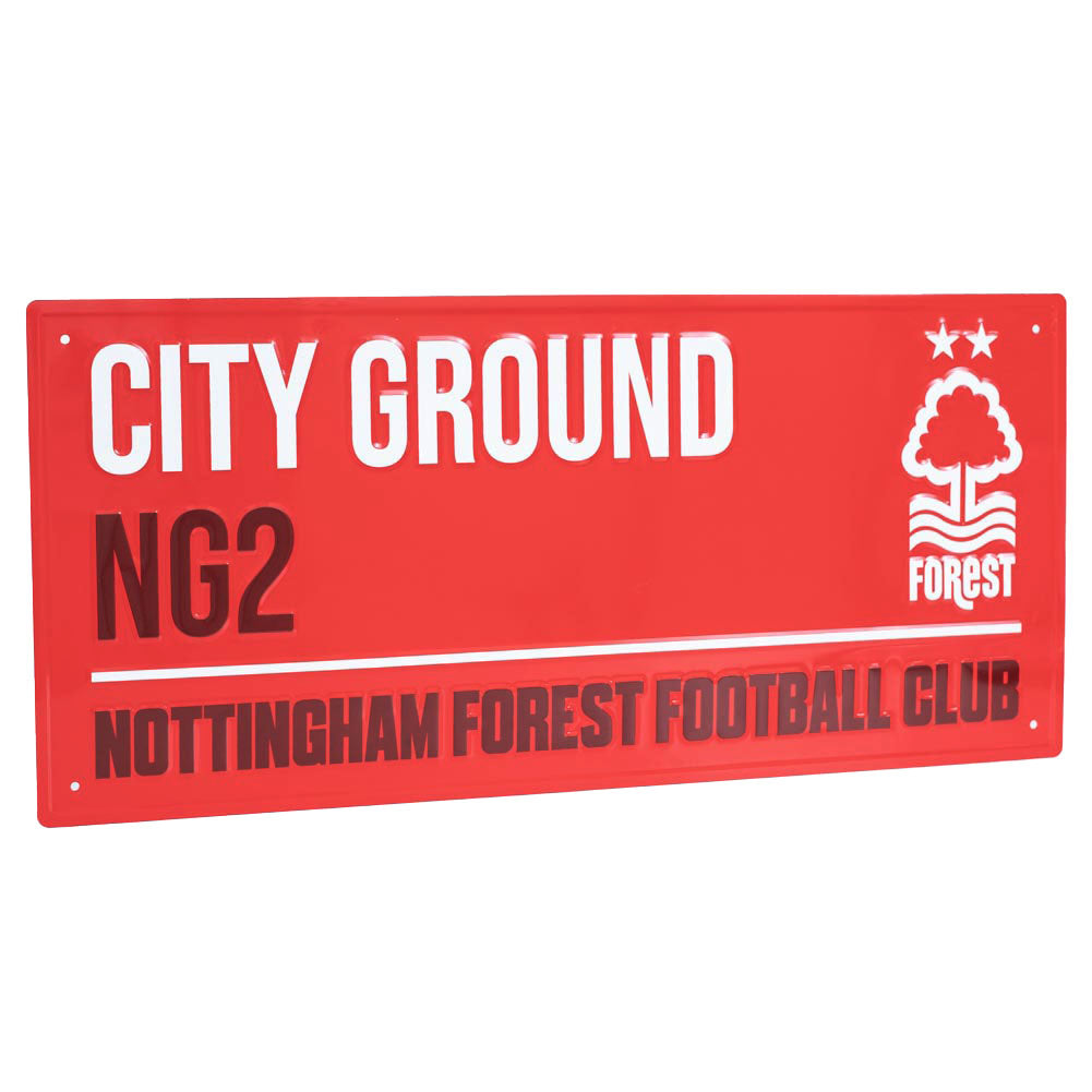 Red - Back - Nottingham Forest FC City Ground Street Sign