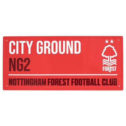 Red - Front - Nottingham Forest FC City Ground Street Sign