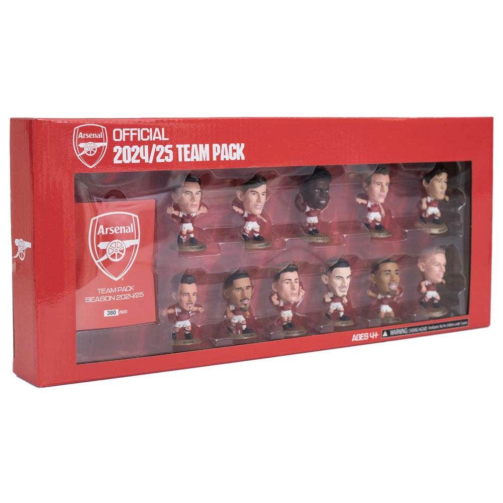 Multicoloured-Gold - Back - Arsenal FC Season 24-25 Team SoccerStarz Football Figurine (Pack of 11)