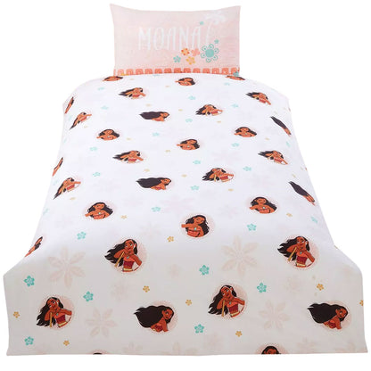Pink-White - Back - Moana Reversible Duvet Cover Set