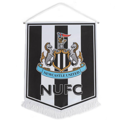 White-Black-Grey - Front - Newcastle United FC Crest Pennant