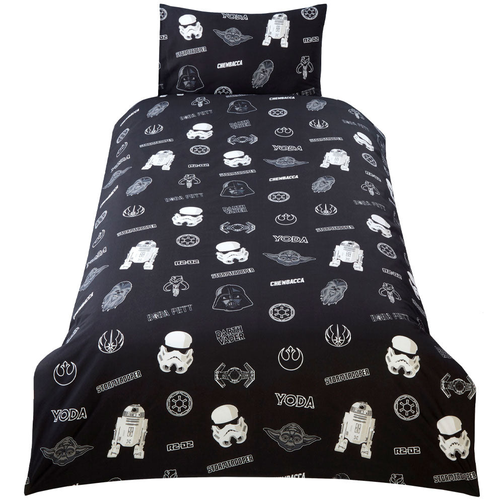 Black-White-Blue - Back - Star Wars Dark Side Duvet Set